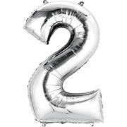 34in Silver Number Balloon (2)